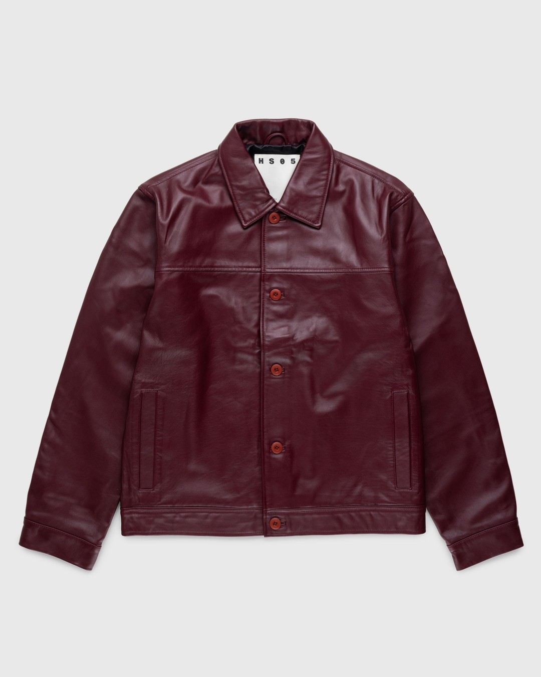 Highsnobiety – Neu York Leather Jacket Burgundy - Outerwear - Red - Image 2