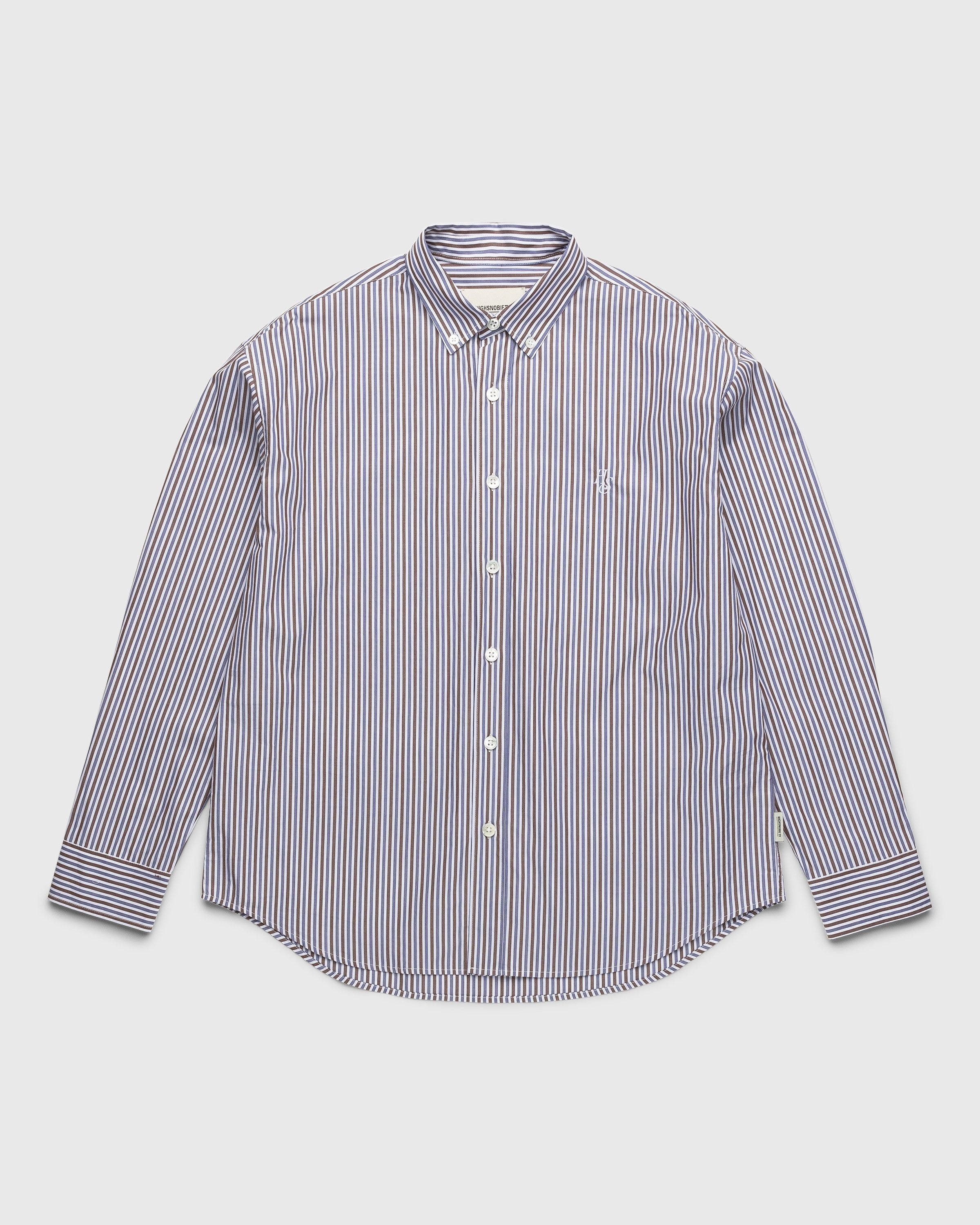 Highsnobiety – Striped Dress Shirt White/Black - Shirts - Multi - Image 1