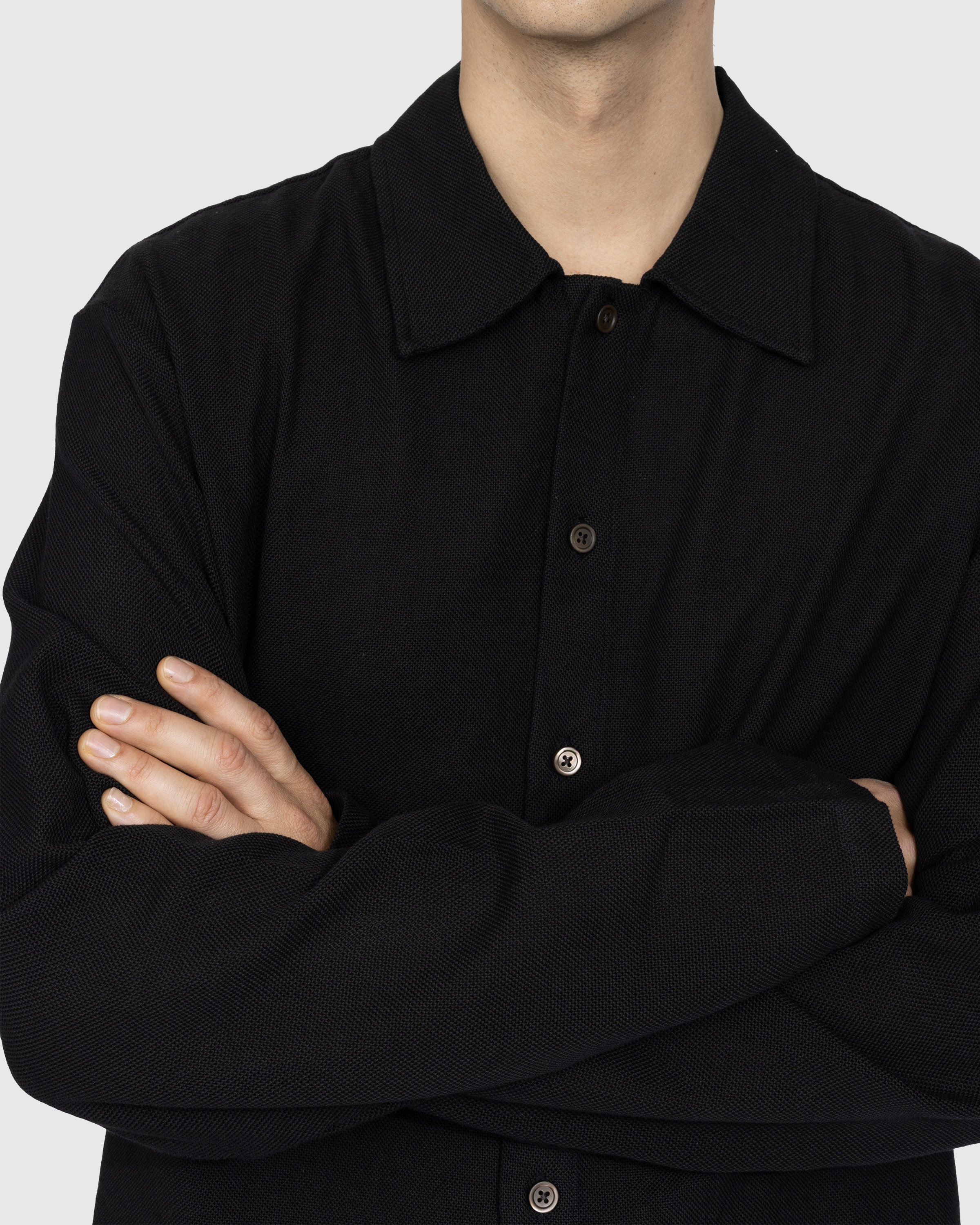 Our Legacy – Isola Shirt Black Sparse Panama Cotton - Shirts - Black - Image 4