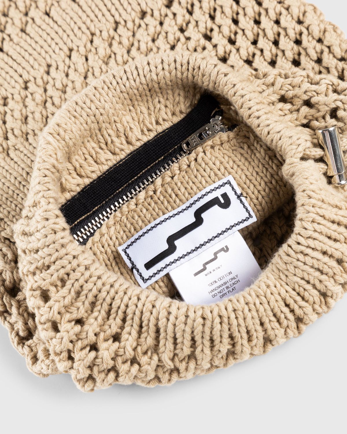 SSU – Mesh Stitch Knitted Bag Tan - Bags - Beige - Image 4