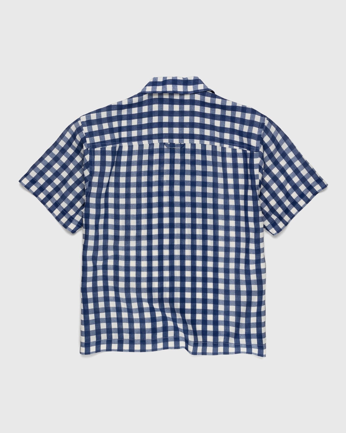 JACQUEMUS – La Chemise Jean Navy Checks - Shortsleeve Shirts - Blue - Image 2