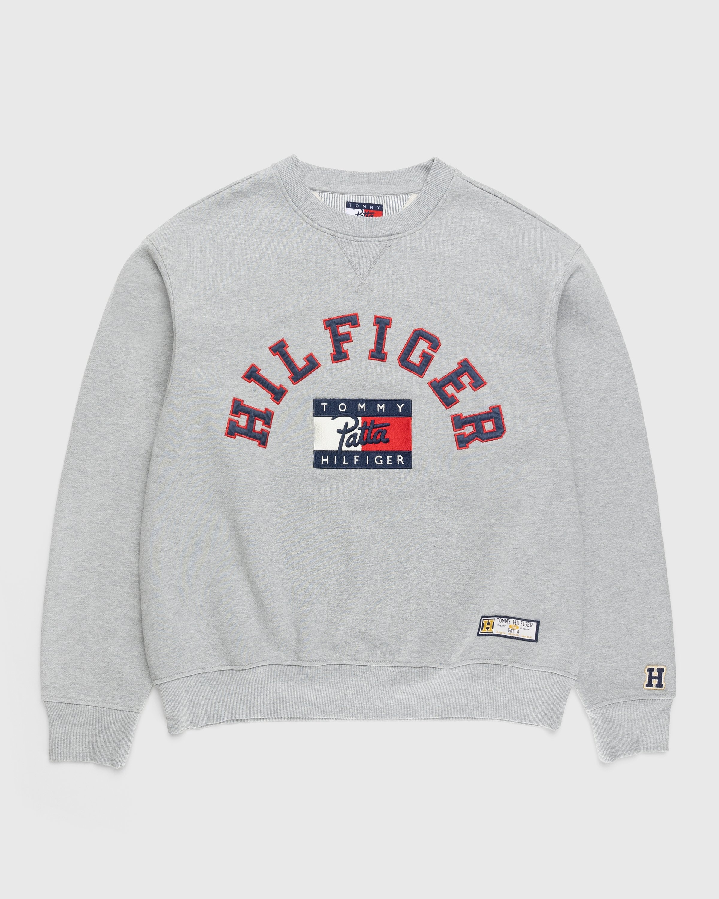 Patta x Tommy Hilfiger – Crewneck Sweatshirt Mid Grey Heather - Knitwear - Grey - Image 1