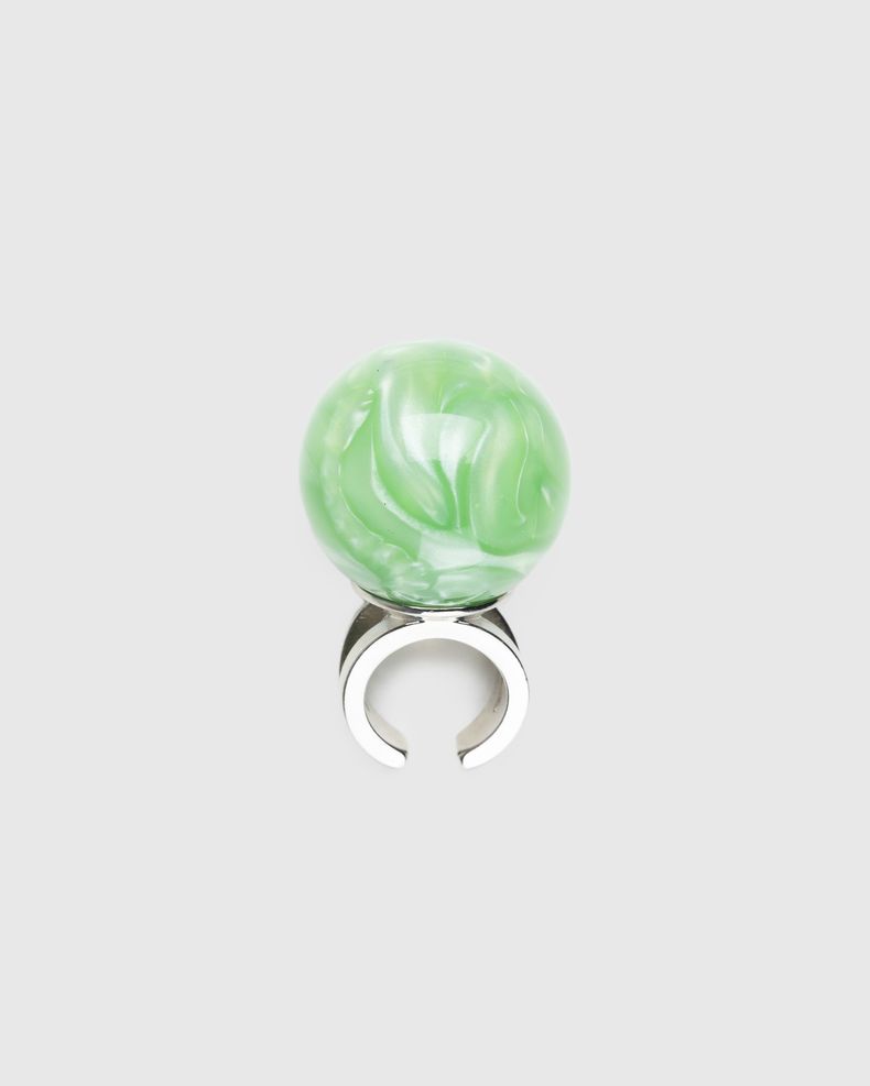 Jean Paul Gaultier x La Manso – Cyber Ball Ring Onyx Green