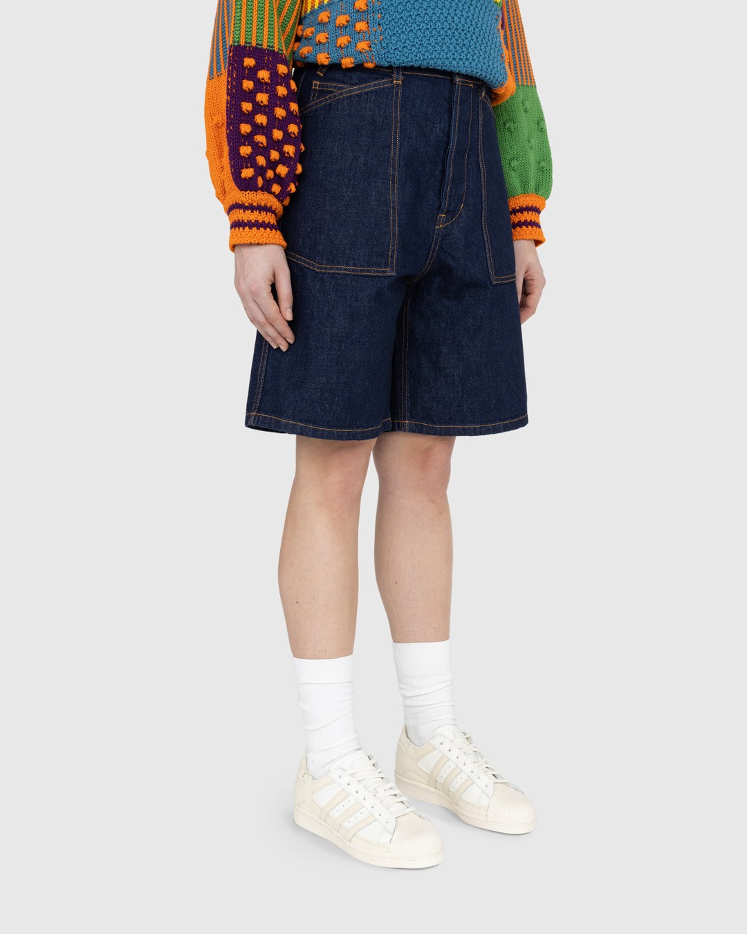Kenzo – Sailor Loose Denim Shorts - Shorts - Blue - Image 3