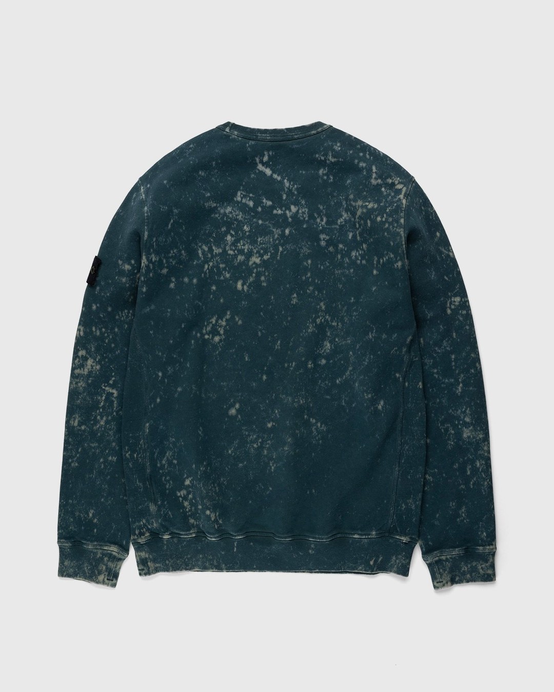 Stone Island – 61538 Garment-Dyed Cotton Fleece Crewneck Mid Blue - Sweats - Blue - Image 2