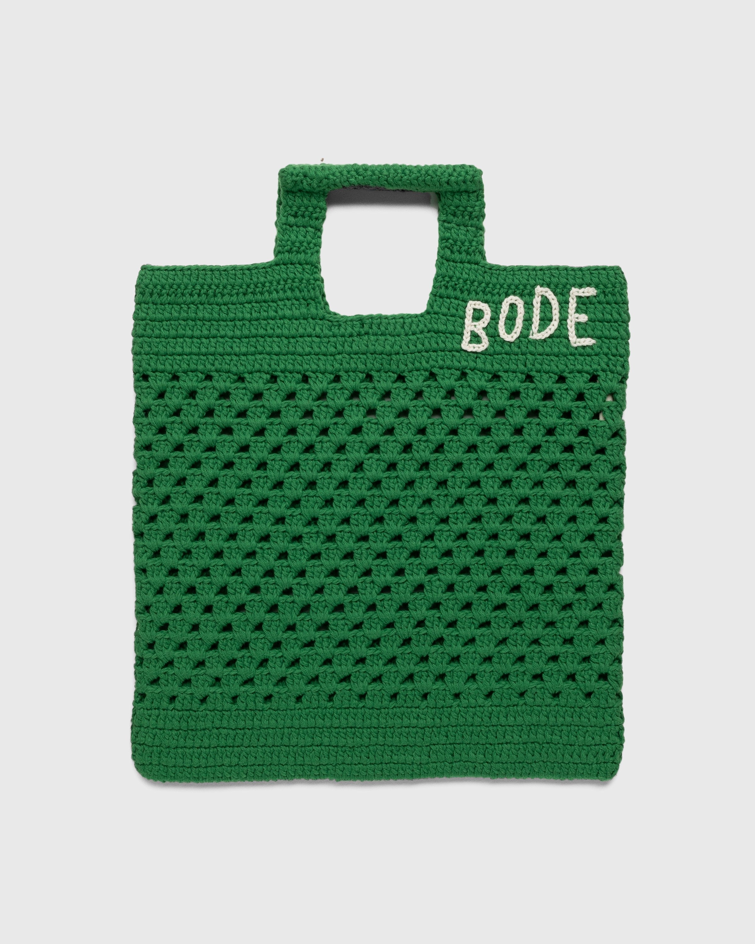 Bode – Crochet Tote Green - Tote Bags - Green - Image 1
