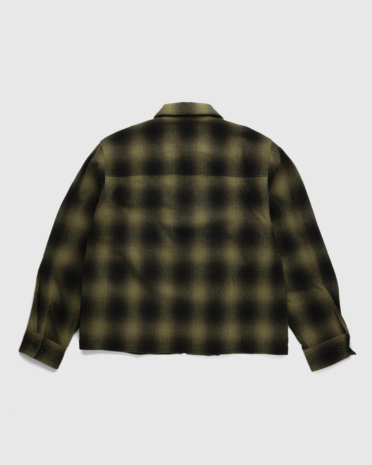 Highsnobiety – Plaid Zip Shirt Green Black - Shirts - Green - Image 2