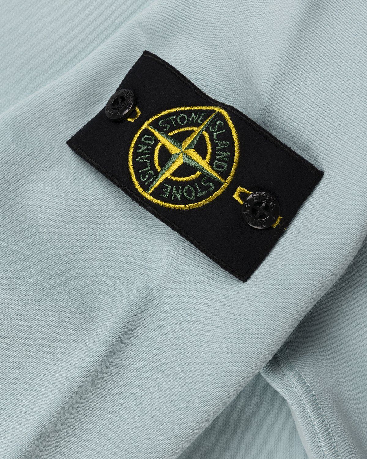 Stone Island – 63051 Garment-Dyed Cotton Fleece Crewneck Aqua ...