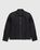 Texture Nylon Zipper Shirt Jacket Black