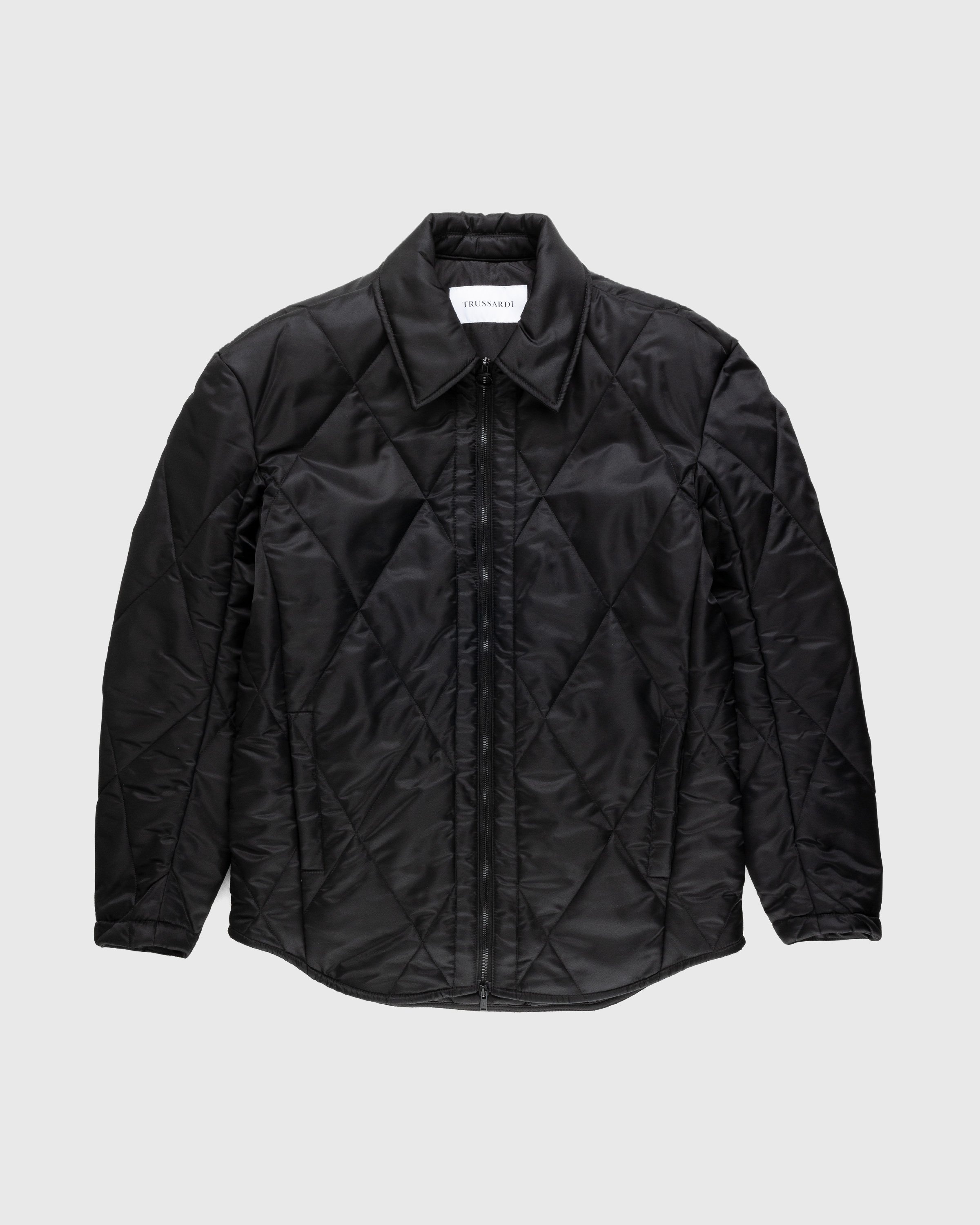 Trussardi – Diamond-Quilted Nylon Jacket Black - Outerwear - Black - Image 1