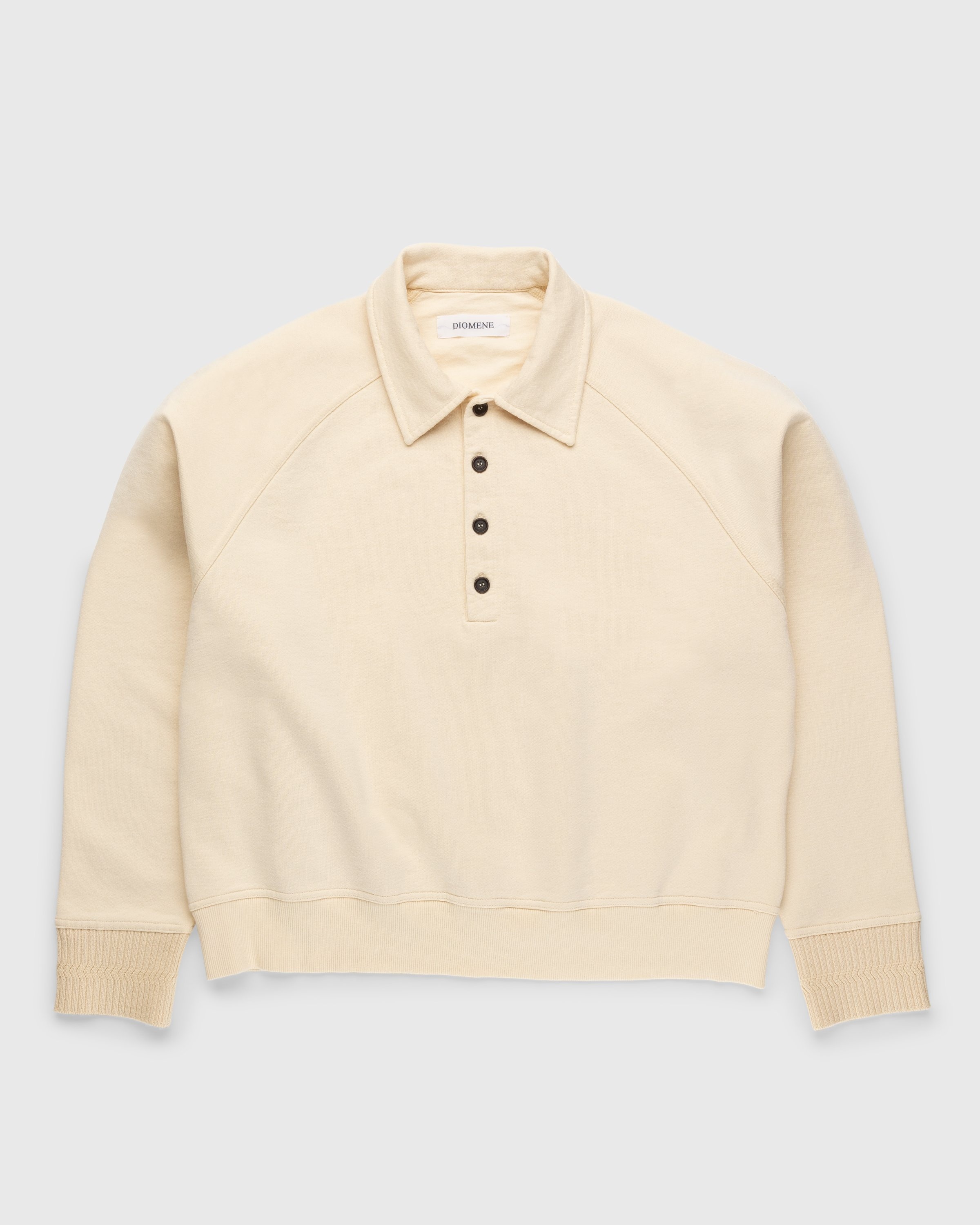 Diomene by Damir Doma – Heavy Jersey Polo Cloud Cream - Shirts - Beige - Image 1