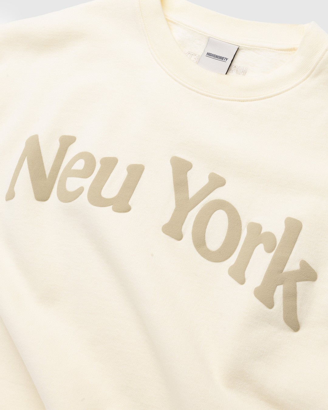 Highsnobiety – Neu York Crewneck Eggshell - Sweats - Yellow - Image 6