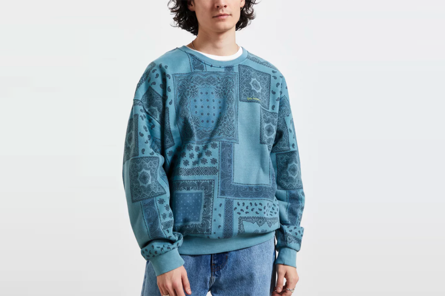 Overdyed Pattern Crew Neck Sweatshirt