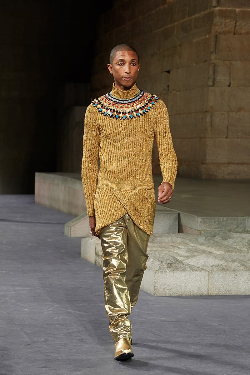 pharrell williams walks chanel