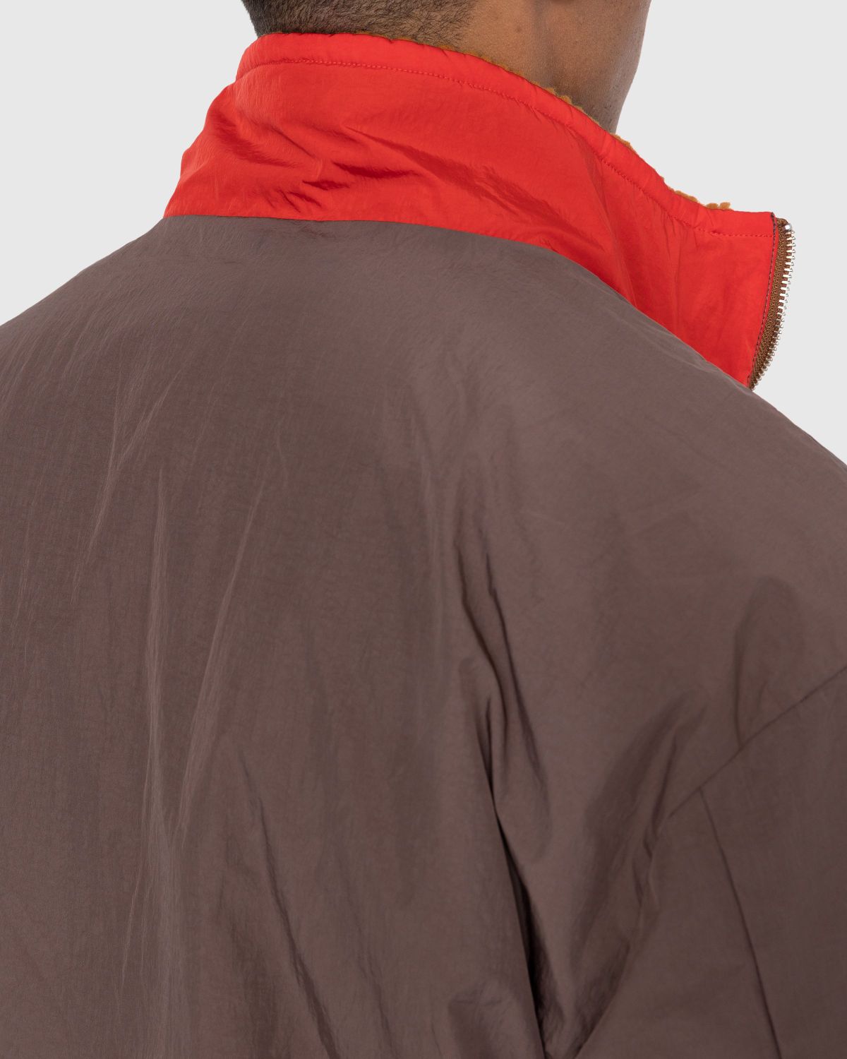 Highsnobiety – Reversible Polar Fleece Zip Jacket Chili Red/ Dark Brown - Outerwear - Brown - Image 7