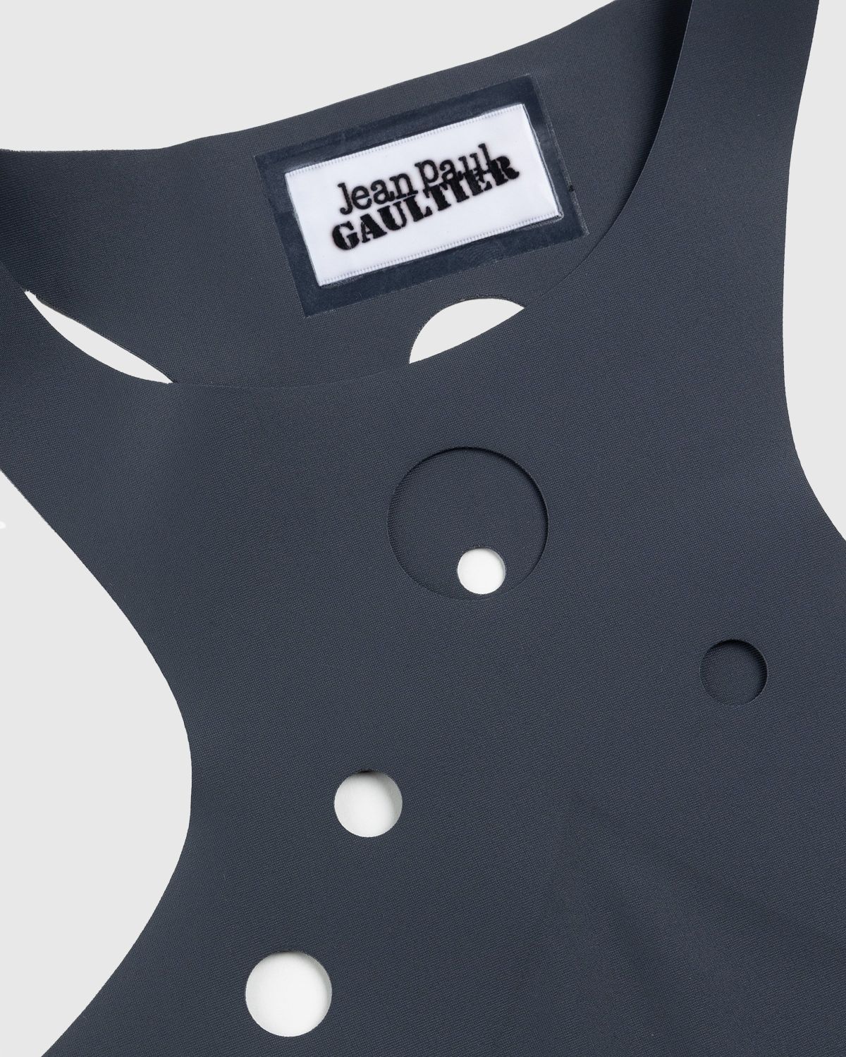 Jean Paul Gaultier – Perforated Details Tanktop - Men Tops - Grey - Image 8