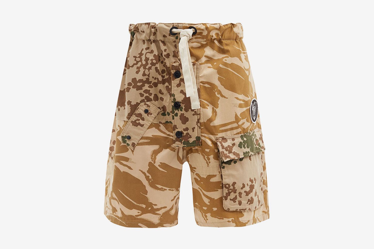 Camouflage-Print Upcycled Shorts