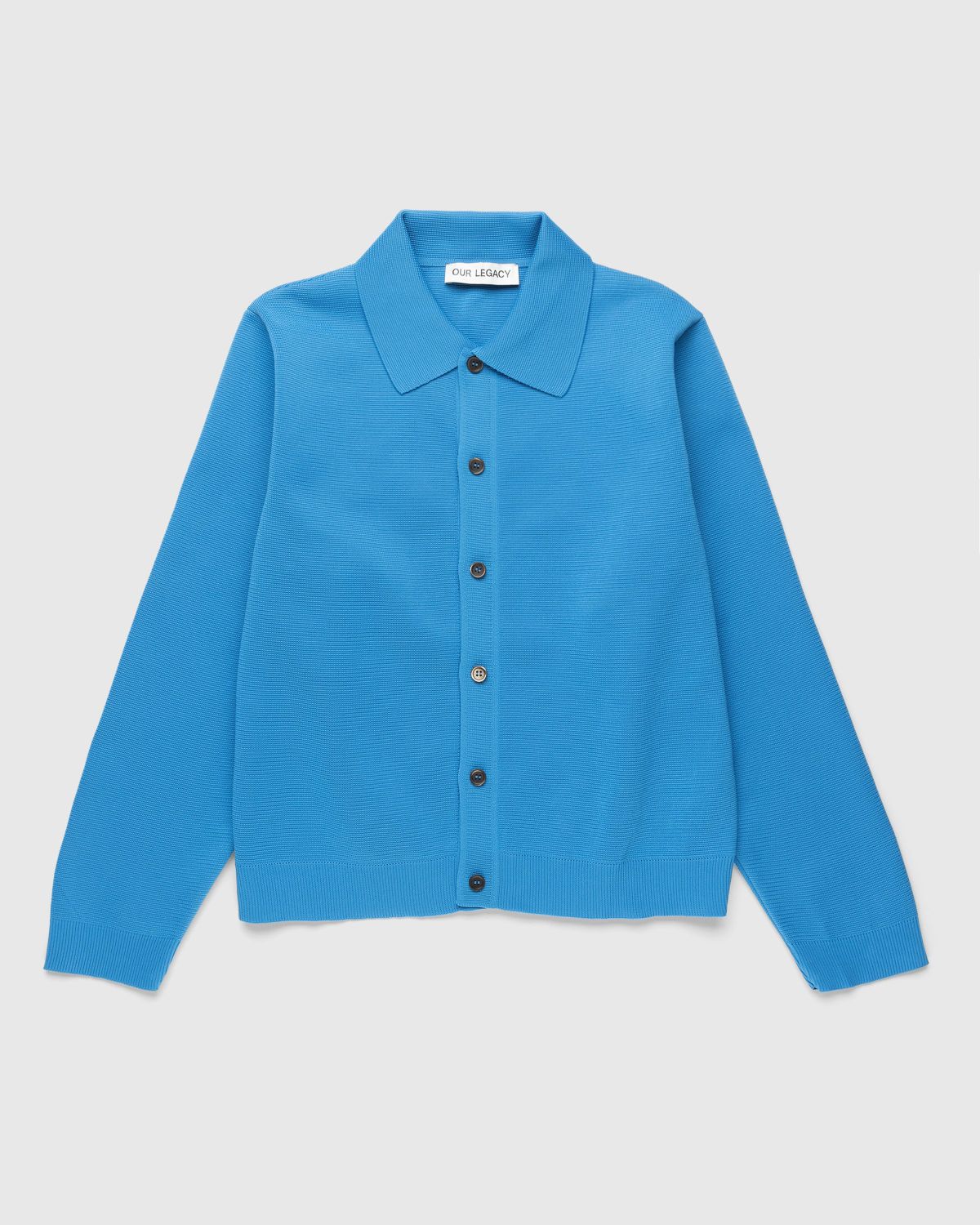 Our Legacy – Evening Polo Circuit Blue Performance Poly - Knitwear - Blue - Image 1
