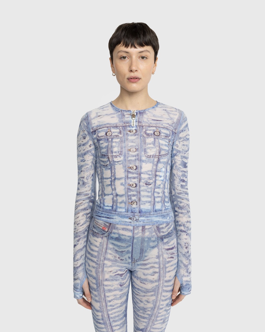Diesel – T-Clauzi-H2 Top Light Blue - Men Tops - Blue - Image 2