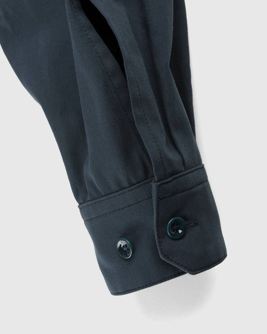 Lemaire – Brushed Blouse Shirt Top Vulcan Blue - Shirts - Blue - Image 5