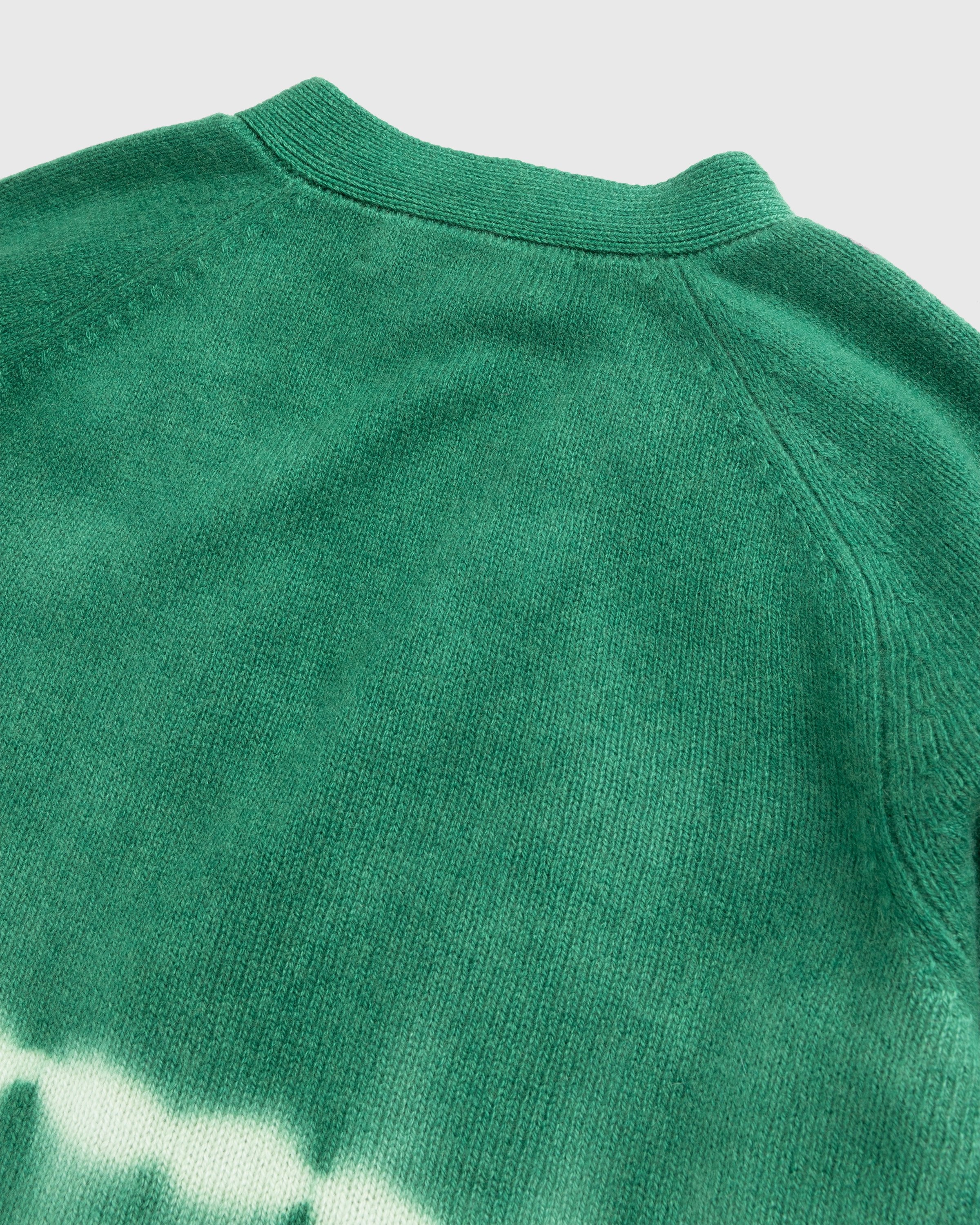The Elder Statesman – Vision Cardigan Ivory - Knitwear - Green - Image 5