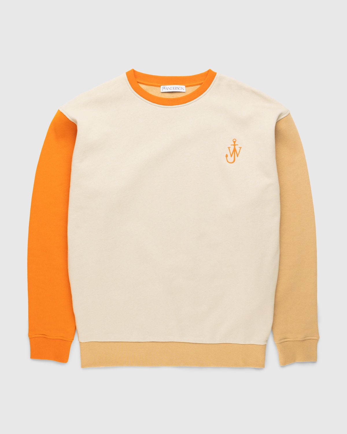 J.W. Anderson – Color Block Sweatshirt Beige - Knitwear - Beige - Image 1