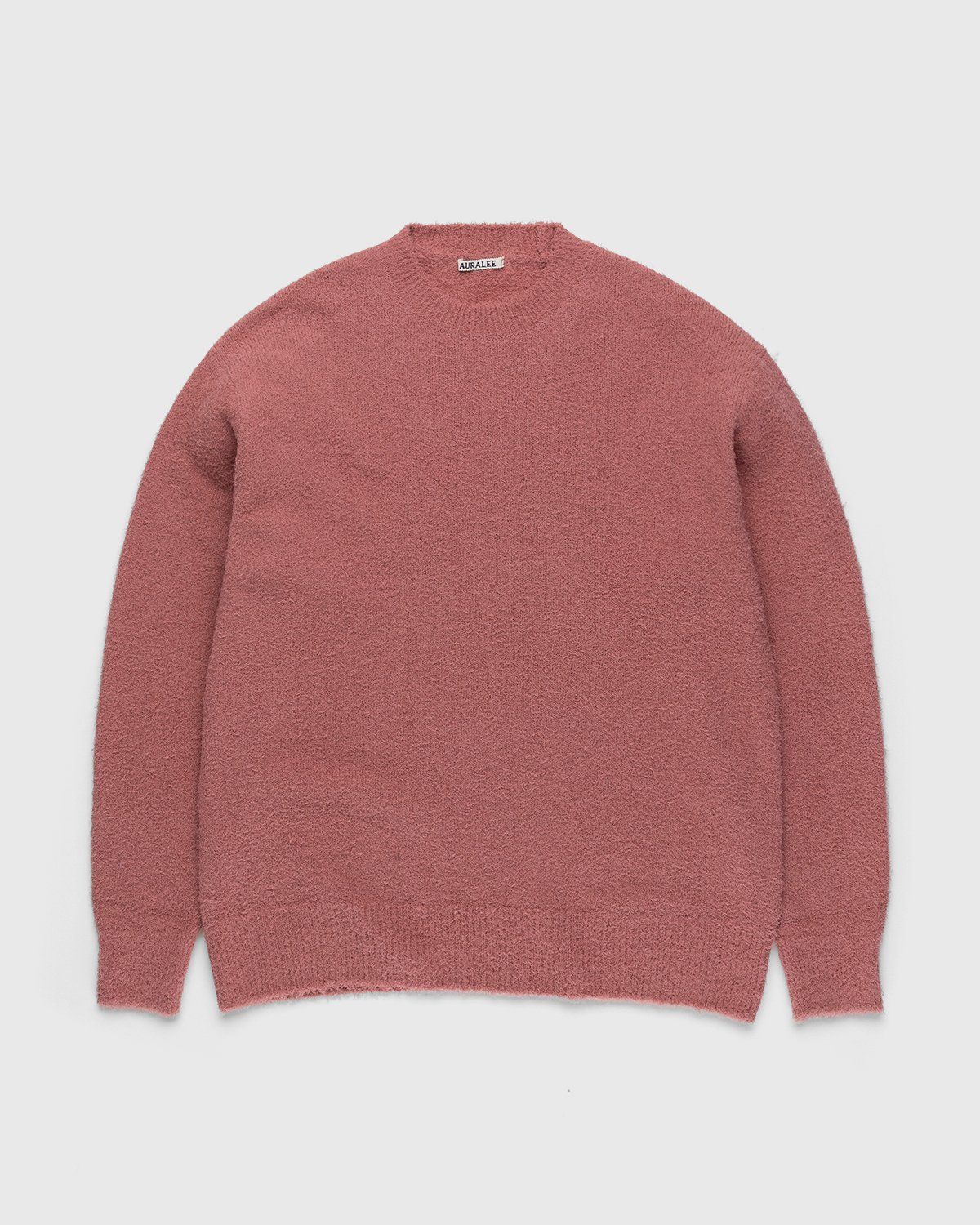 Auralee – Cotton Linen Knit Pullover Pink - Crewnecks - Pink - Image 1