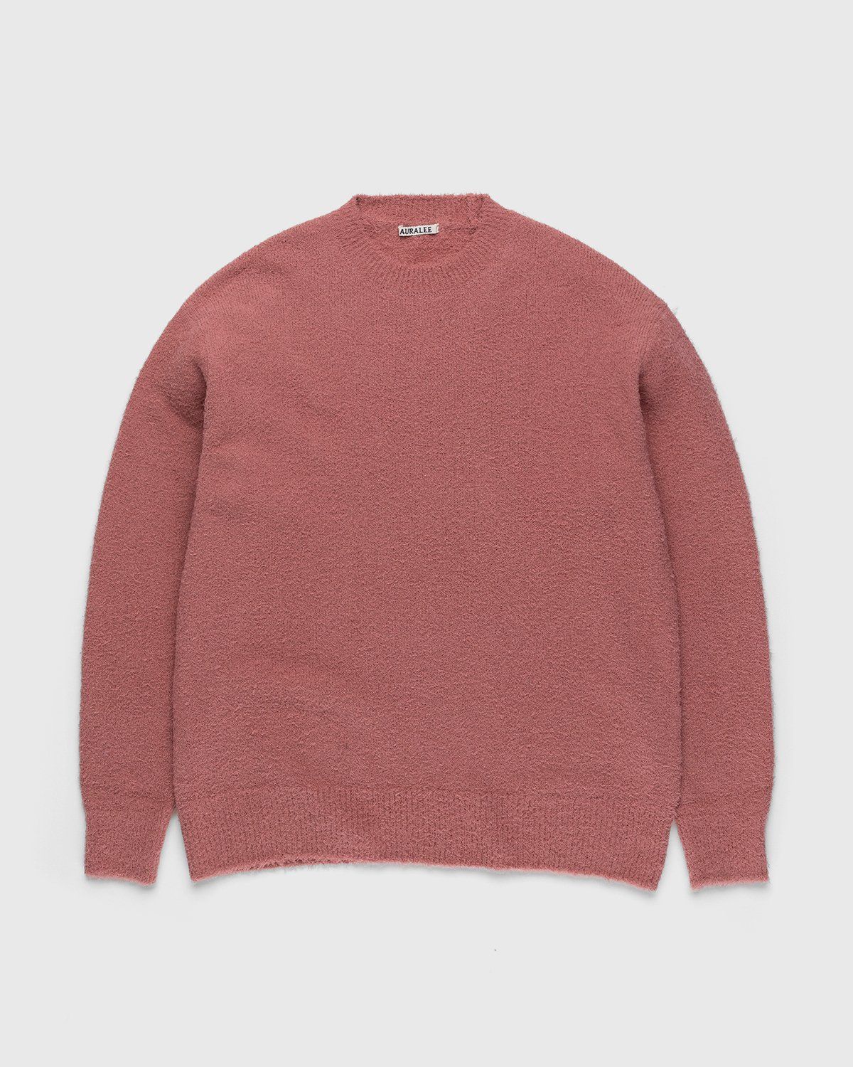 Auralee – Cotton Linen Knit Pullover Pink - Knitwear - Pink - Image 1