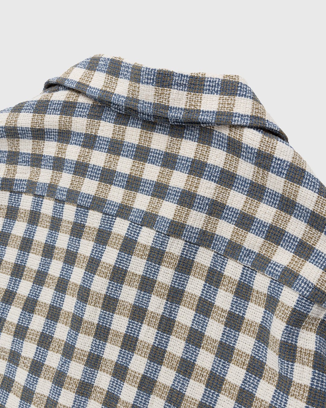 Our Legacy – Heusen Shirt Light Blue/Olive Summer Check - Shirts - Blue - Image 4