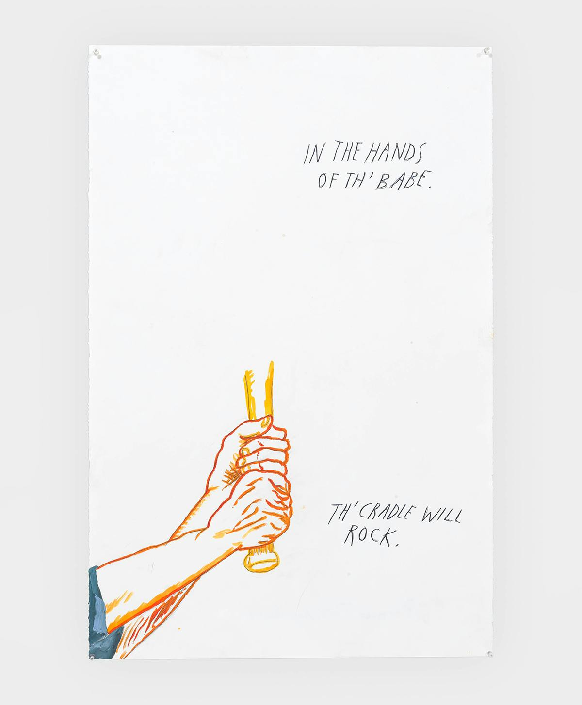 Raymond Pettibon, <em>No Title (In the hands...)</em>, 2019