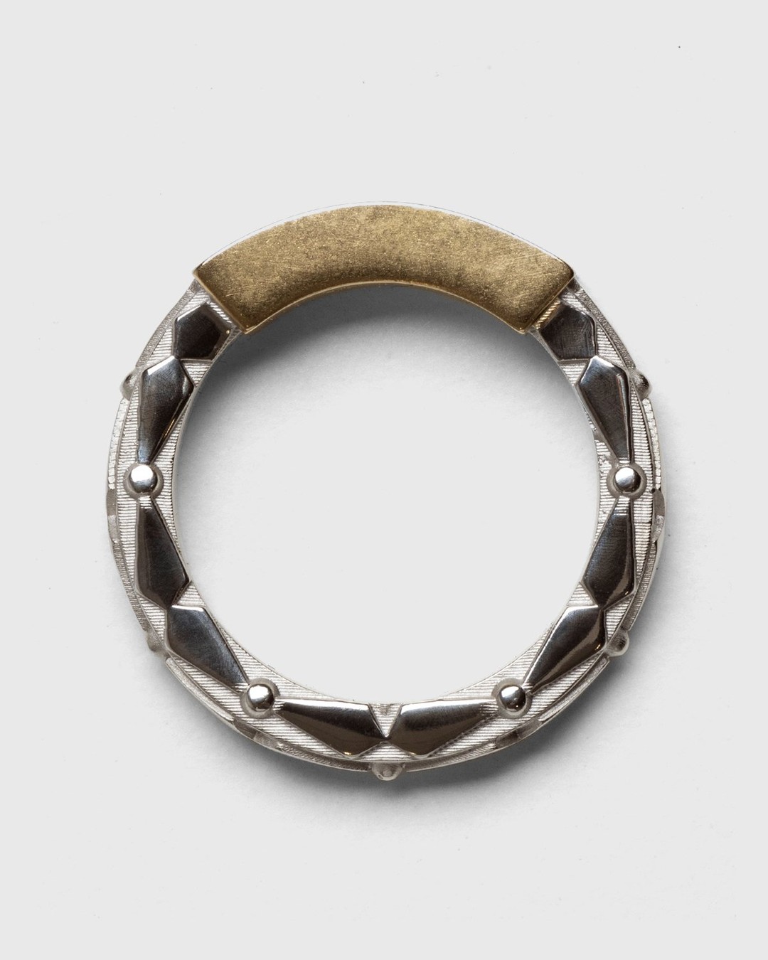 Maison Margiela – Two-Tone Embossed Ring Silver - Jewelry - Silver - Image 4