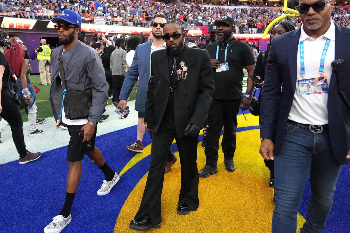 Kendrick Lamar Super Bowl 2022 Half-Time Show Louis Vuitton Suit