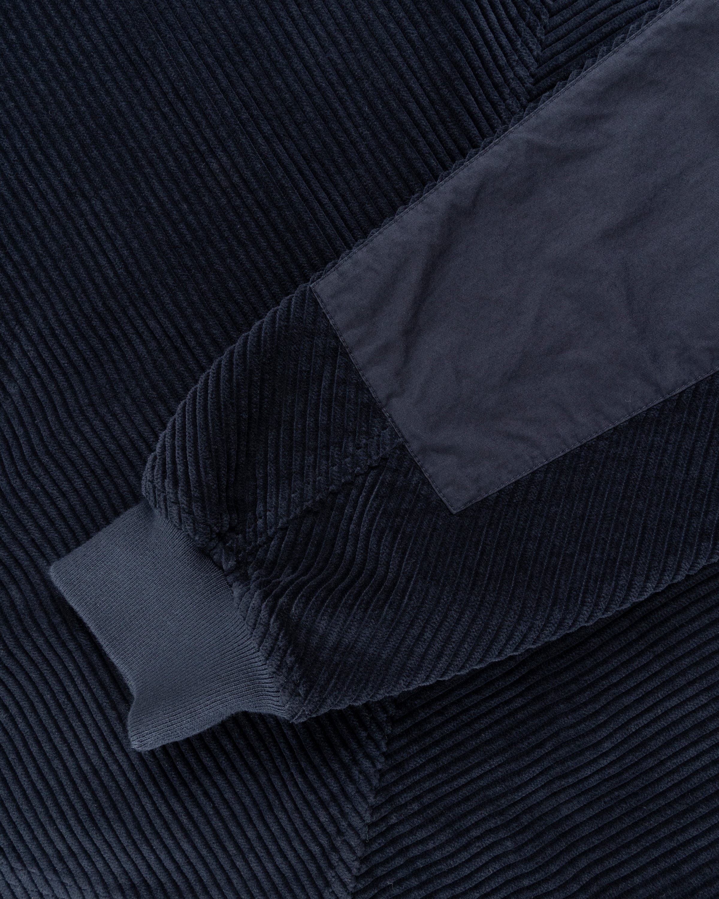 Stone Island – Corduroy Crewneck Navy Blue - Sweats - Blue - Image 6