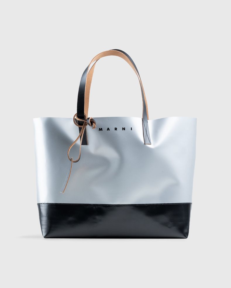 Marni – Tribeca Two-Tone Tote Bag Light Grey