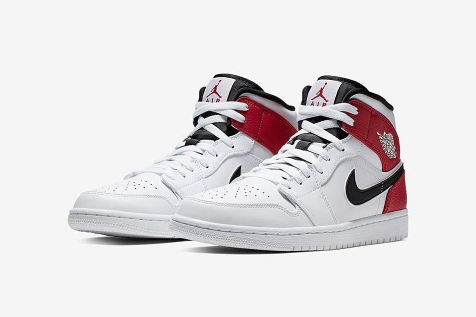 nike air jordans black white and red