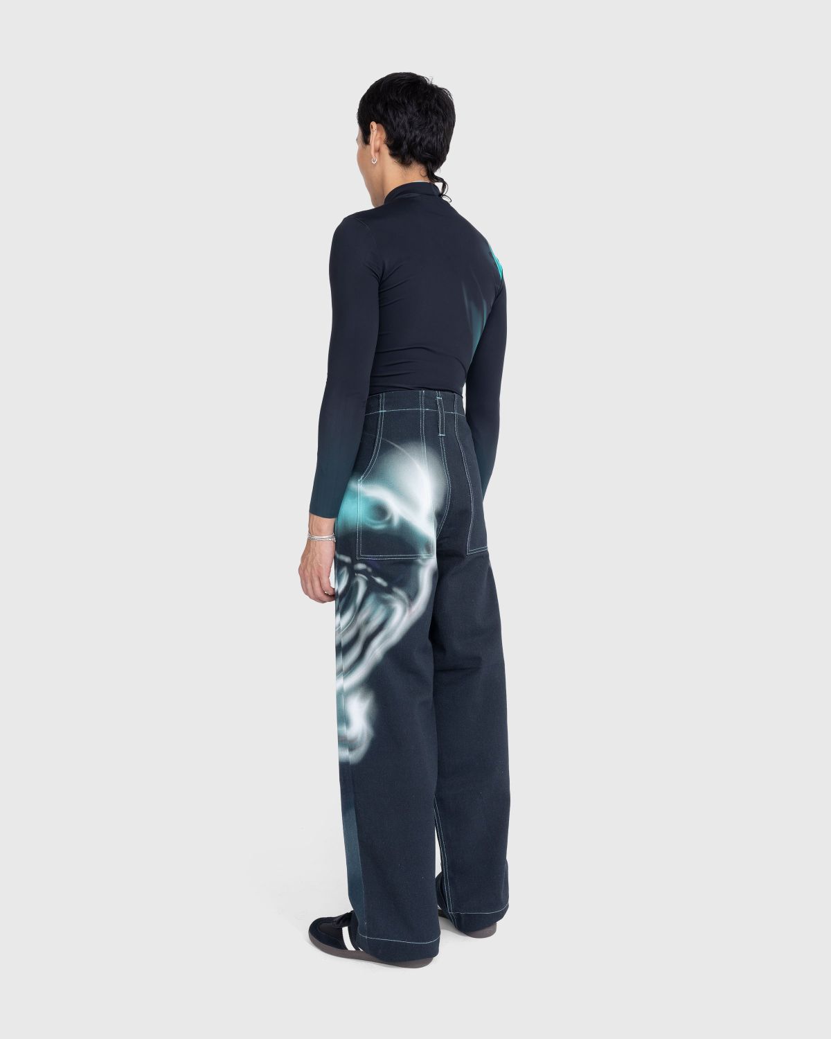 Gerrit Jacob – Printed Jeans Teal/Aqua - Pants - Green - Image 3