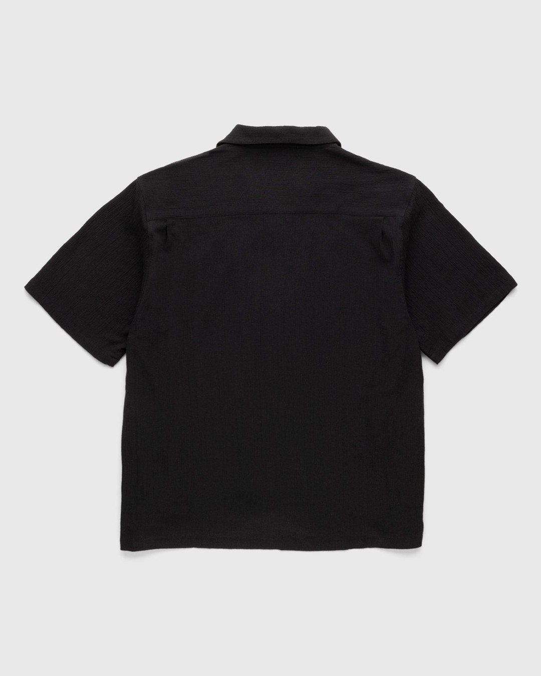 Highsnobiety – Crepe Short Sleeve Shirt Black - Shirts - Black - Image 2