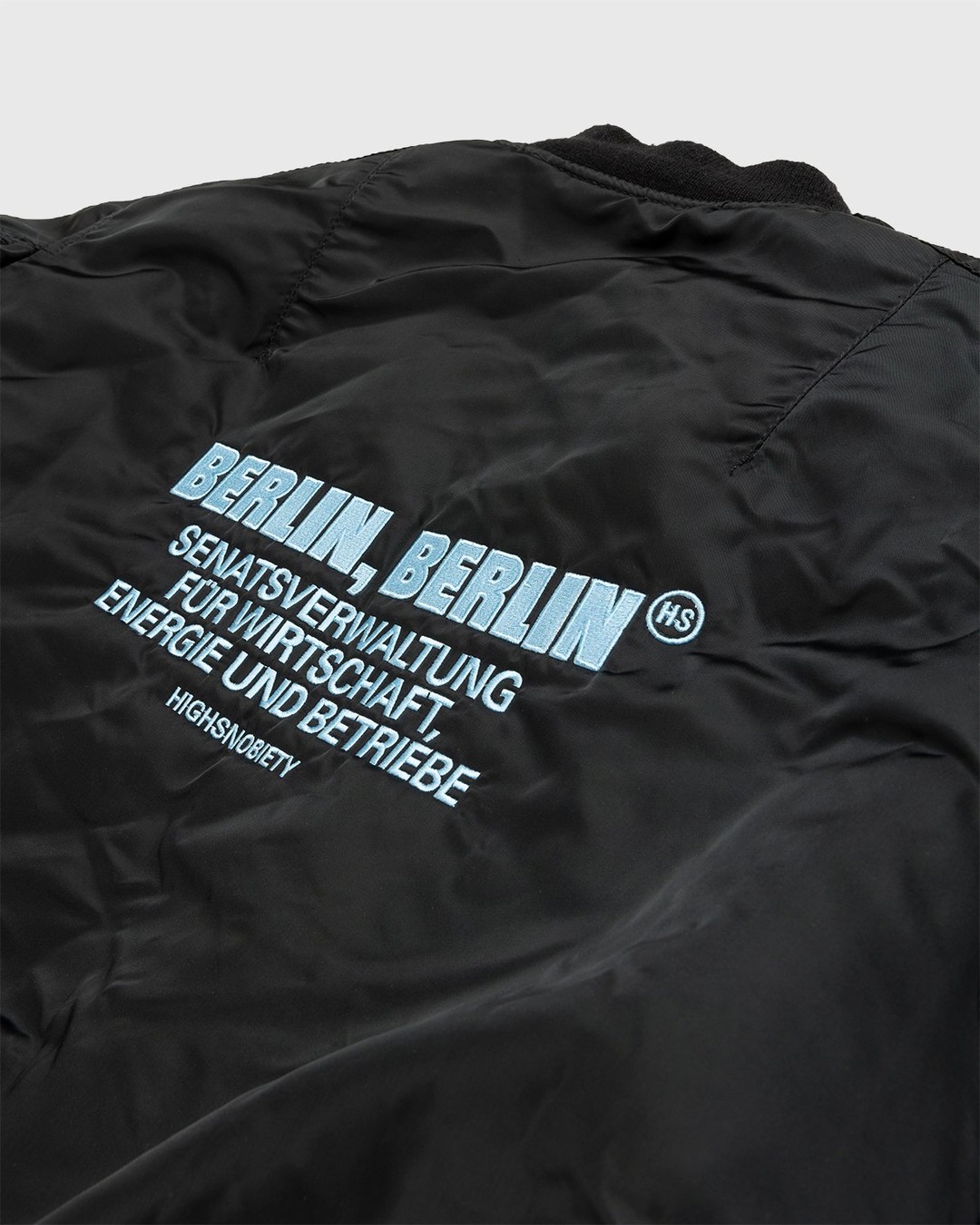 Highsnobiety – Berlin Berlin Embroidered Vintage MA-1 Black - Outerwear - Black - Image 3