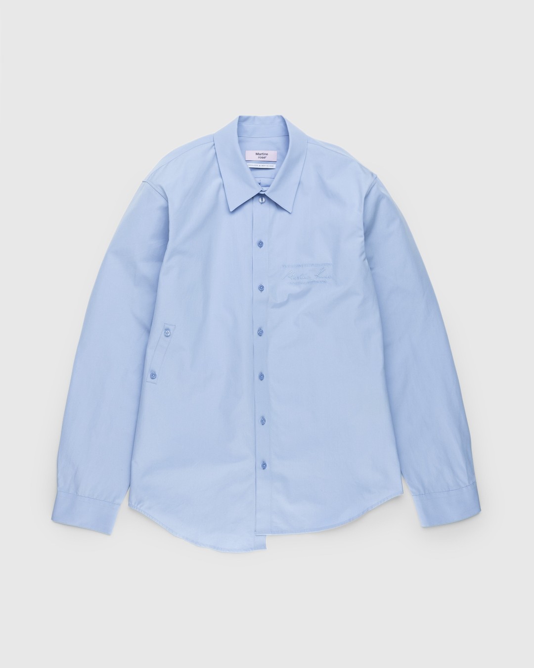 Martine Rose – Wrap Shirt Blue - Shirts - Blue - Image 1