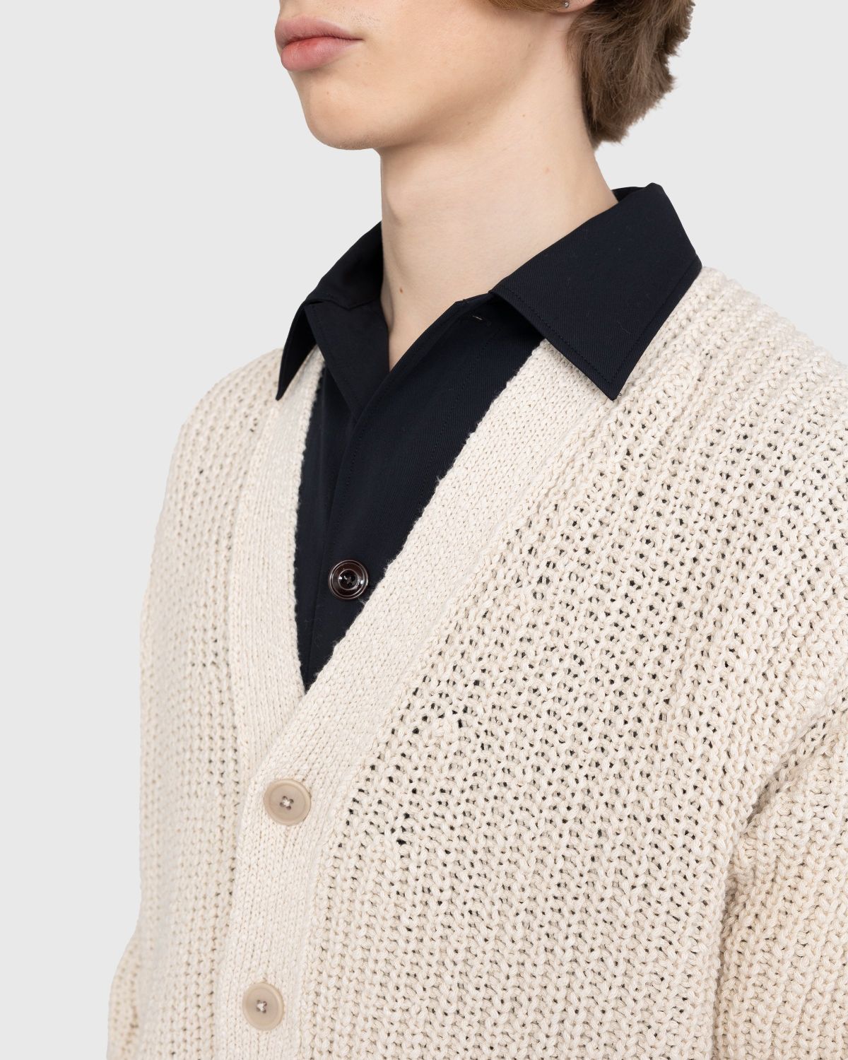 Lemaire – Chunky Cardigan - Knitwear - Beige - Image 5