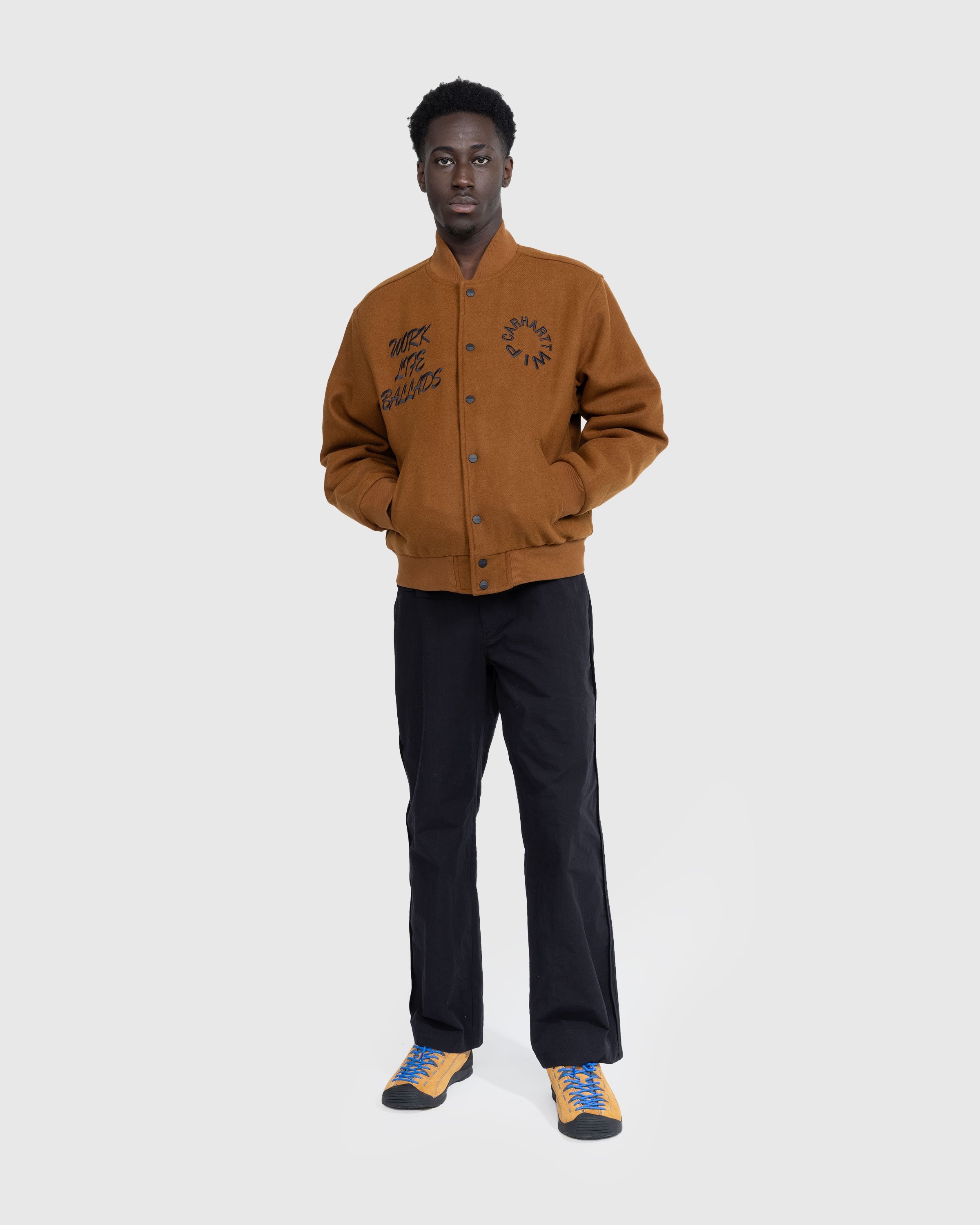 Carhartt WIP – Work Varsity Bomber Deep Hamilton Brown - Outerwear - Brown - Image 3