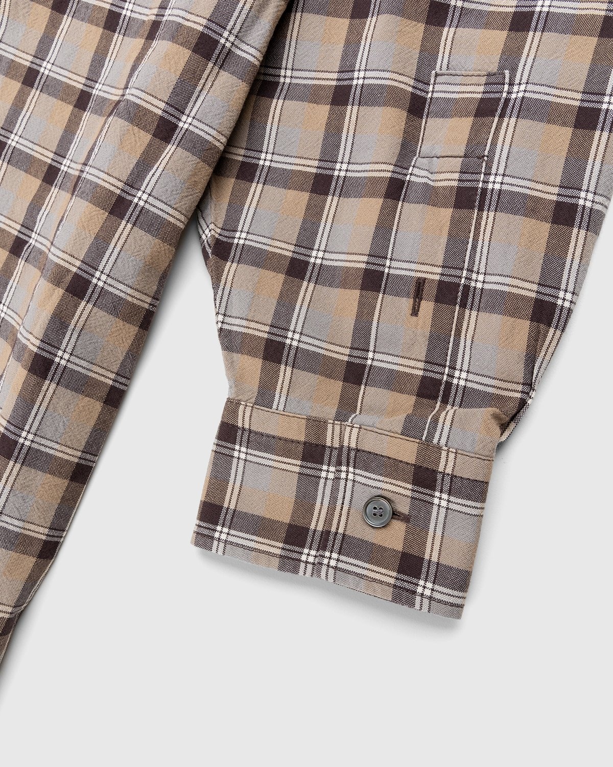 Acne Studios – Checked Shirt Brown - Longsleeve Shirts - Brown - Image 7