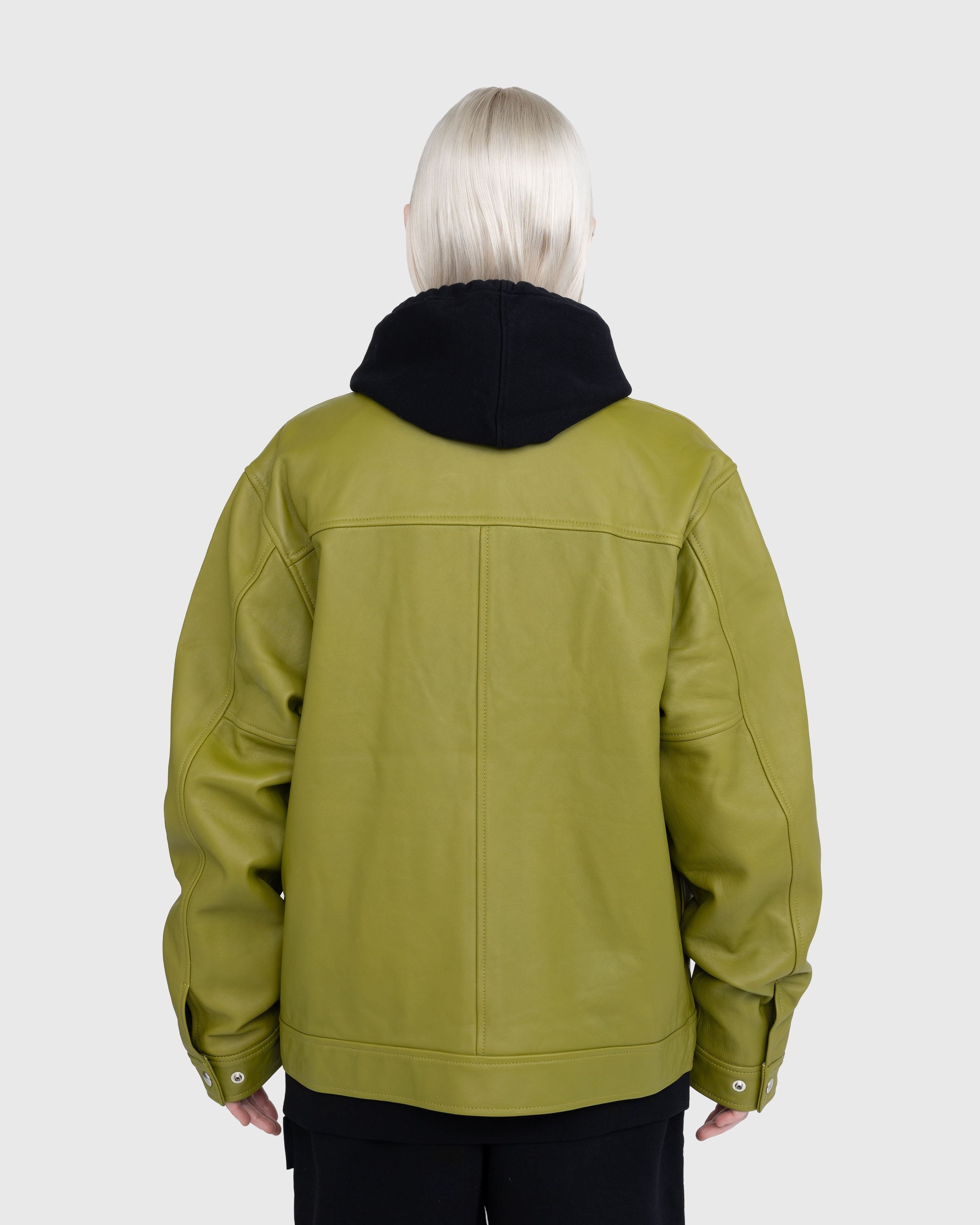 Highsnobiety Leather Jacket Olive Green Highsnobiety Shop