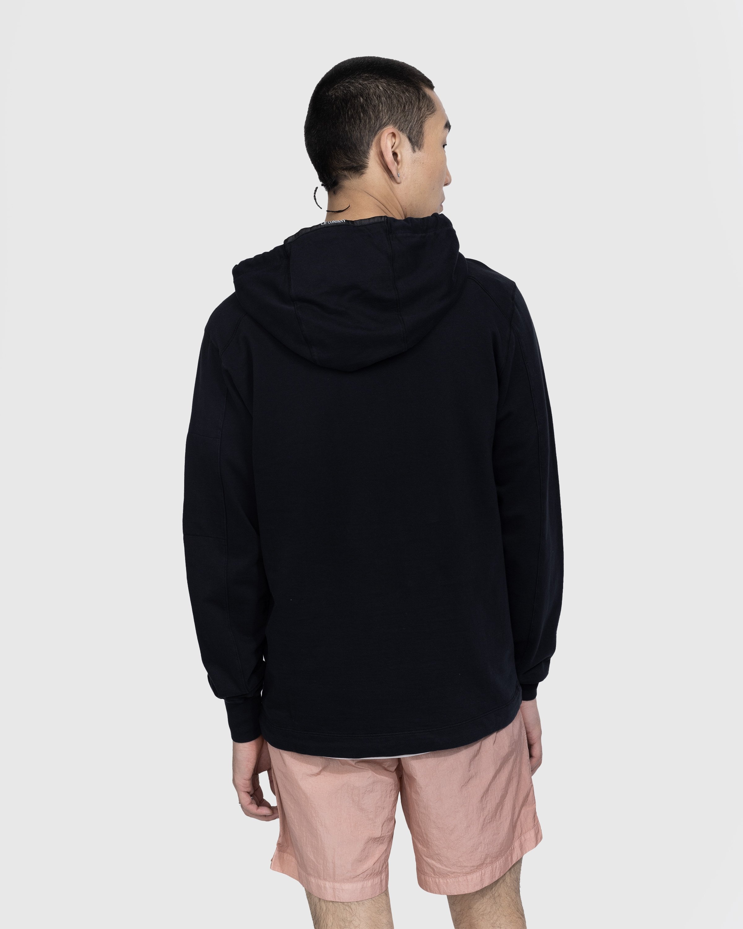 C.P. Company – Light Fleece Hoodie Black - Sweats - Black - Image 3