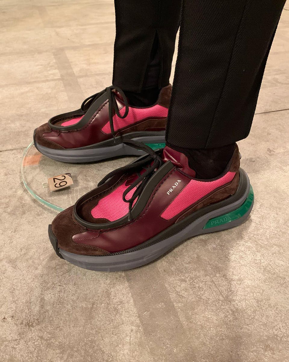 At the Core of Prada's FW23 Shoes Is the America's Cup Sneaker