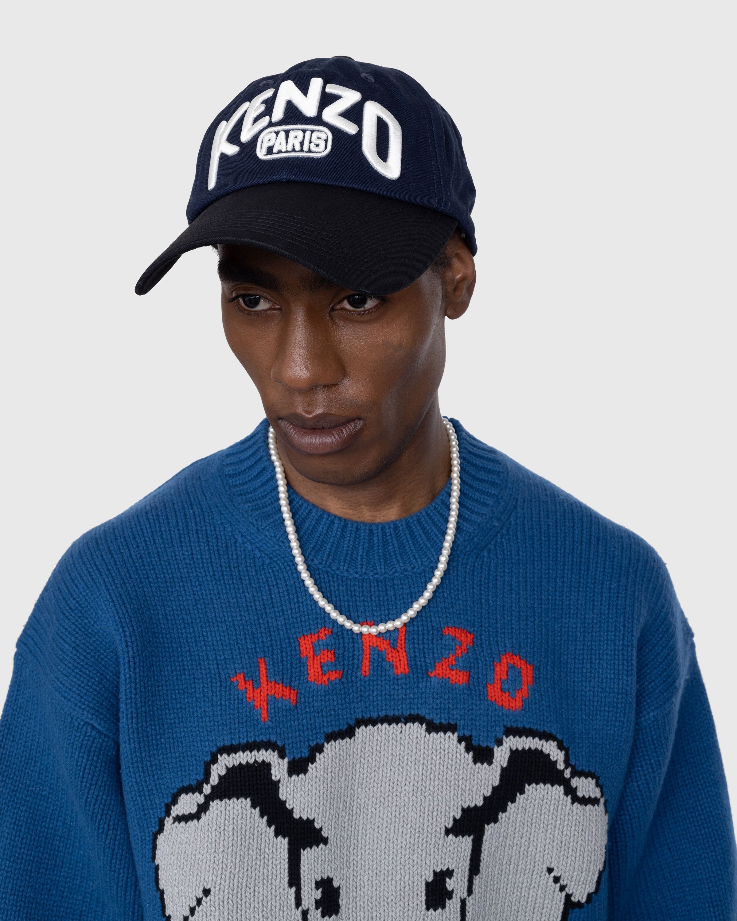 Kenzo – Long Peek Basketball Cap - Hats - Blue - Image 5