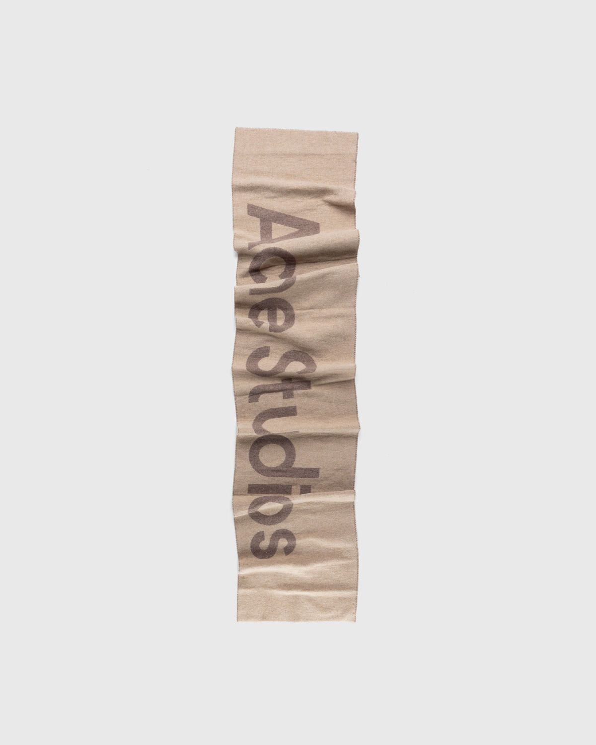 Acne Studios – Logo Jacquard Scarf Camel Brown - Scarves - Brown - Image 1