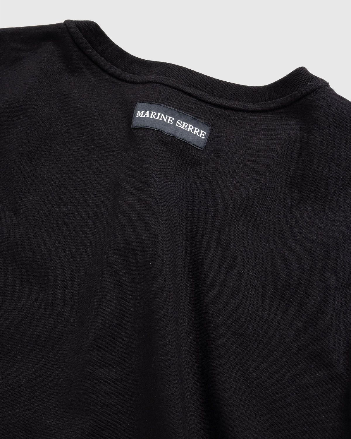 Marine Serre – Organic Cotton Regular T-Shirt Black - T-shirts - Black - Image 5
