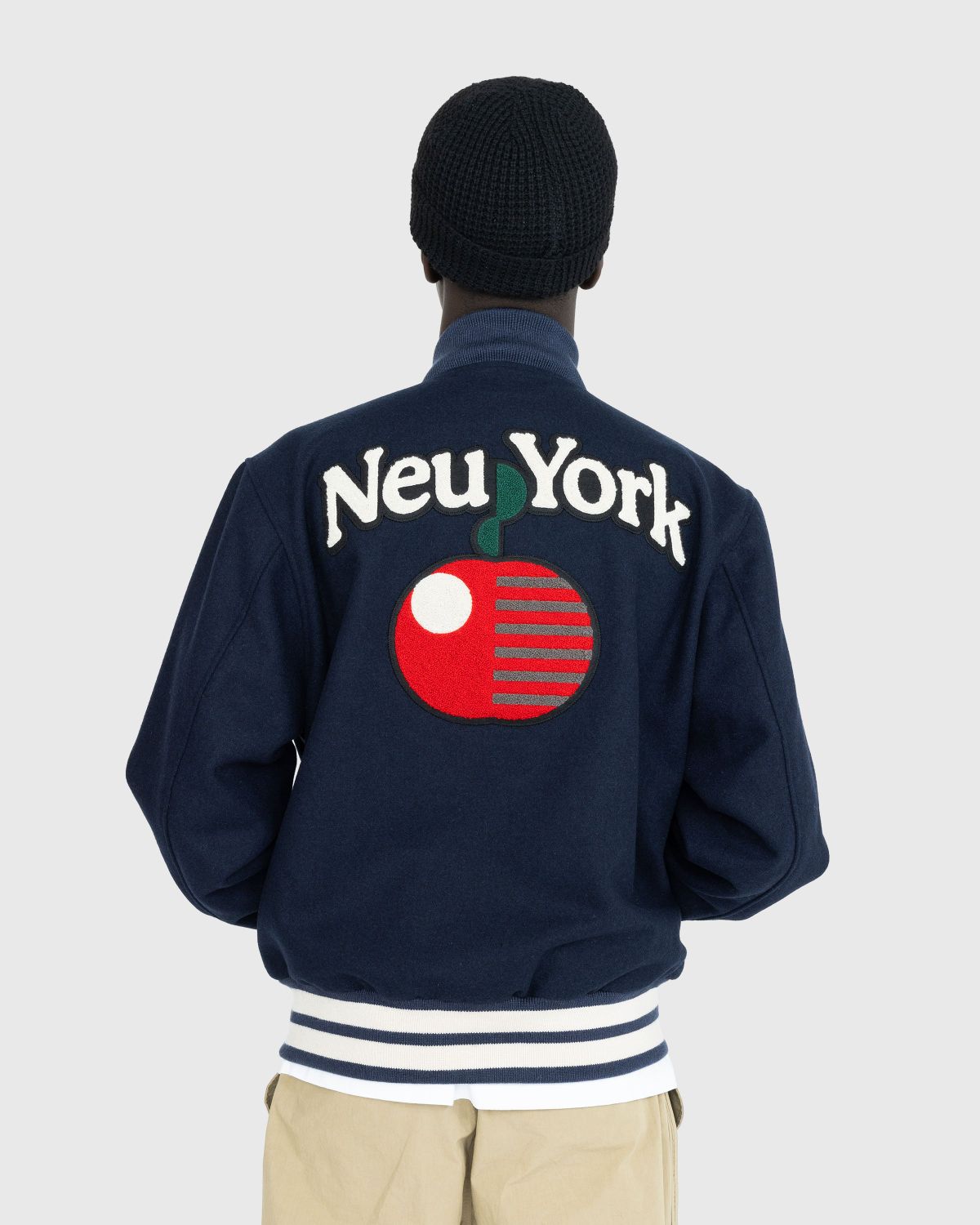 Highsnobiety – Neu York Varsity Jacket - Outerwear - Blue - Image 4