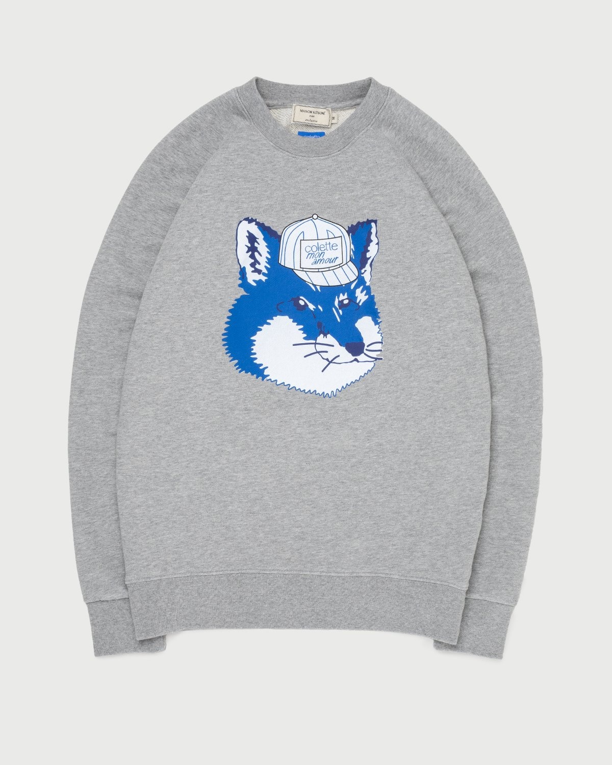 Colette Mon Amour x Maison Kitsune – Crewneck Grey - Sweats - Grey - Image 1